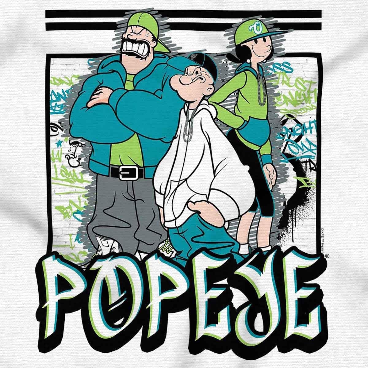 image:imageUrban Popeye Bluto Olive Oyl Cartoons Graphic T Shirt Men or WomenWhite