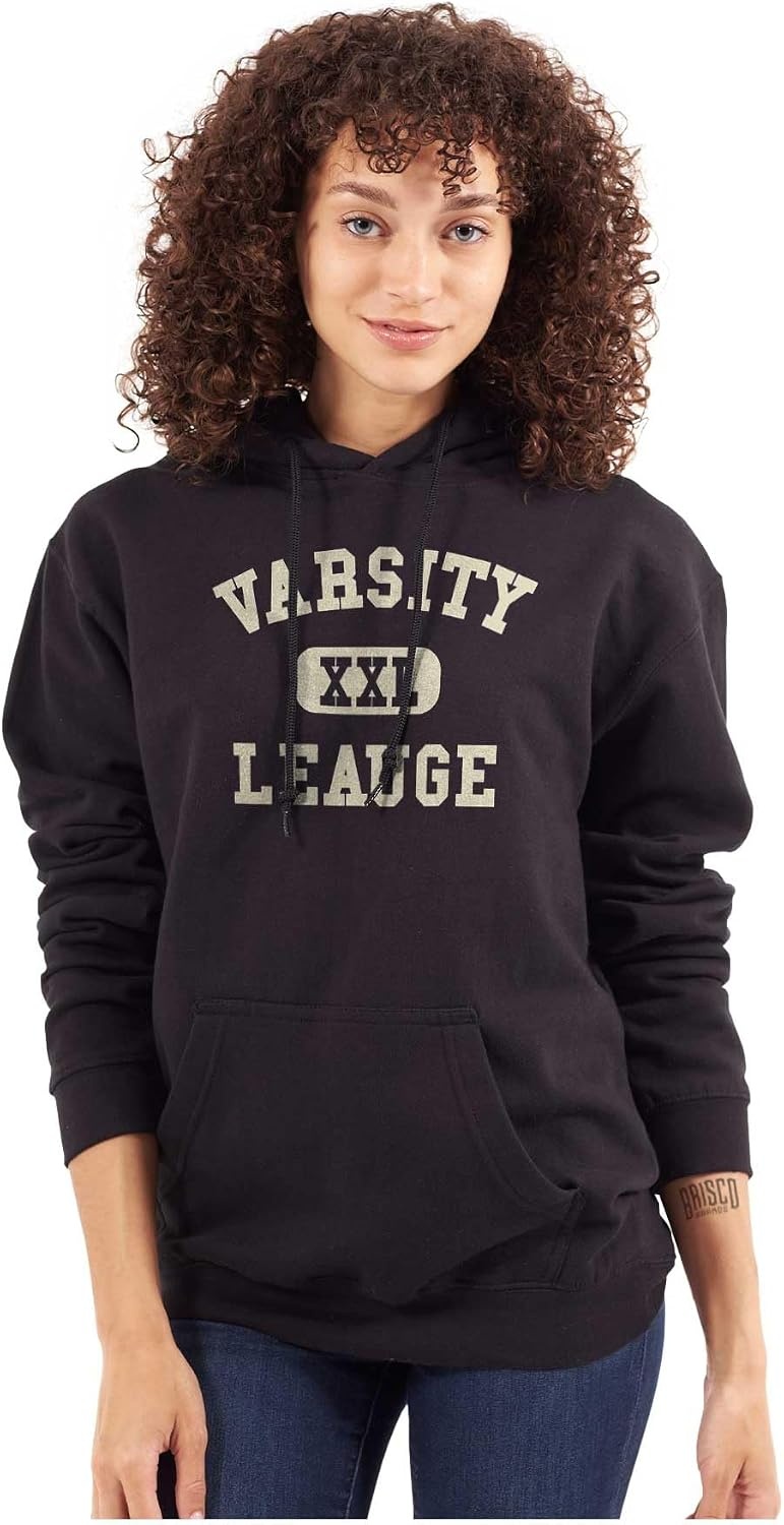 image:imageVarsity League Sports Athlete Fan Hoodie Sweatshirt Women MenBlack