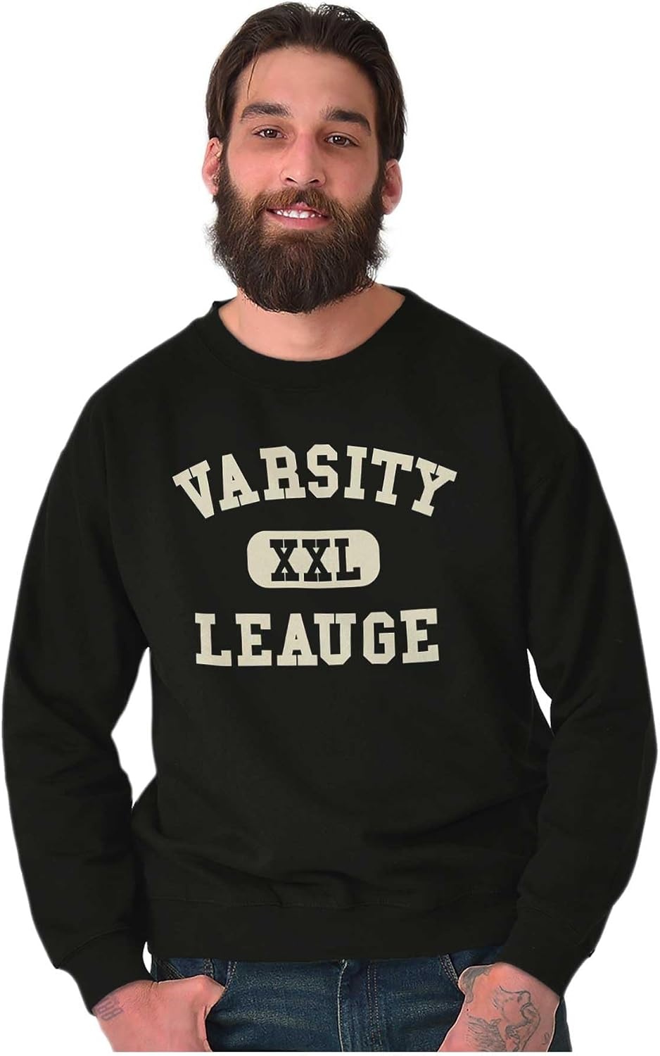 image:imageVarsity League Sports Athlete Fan Sweatshirt for Men or WomenBlack