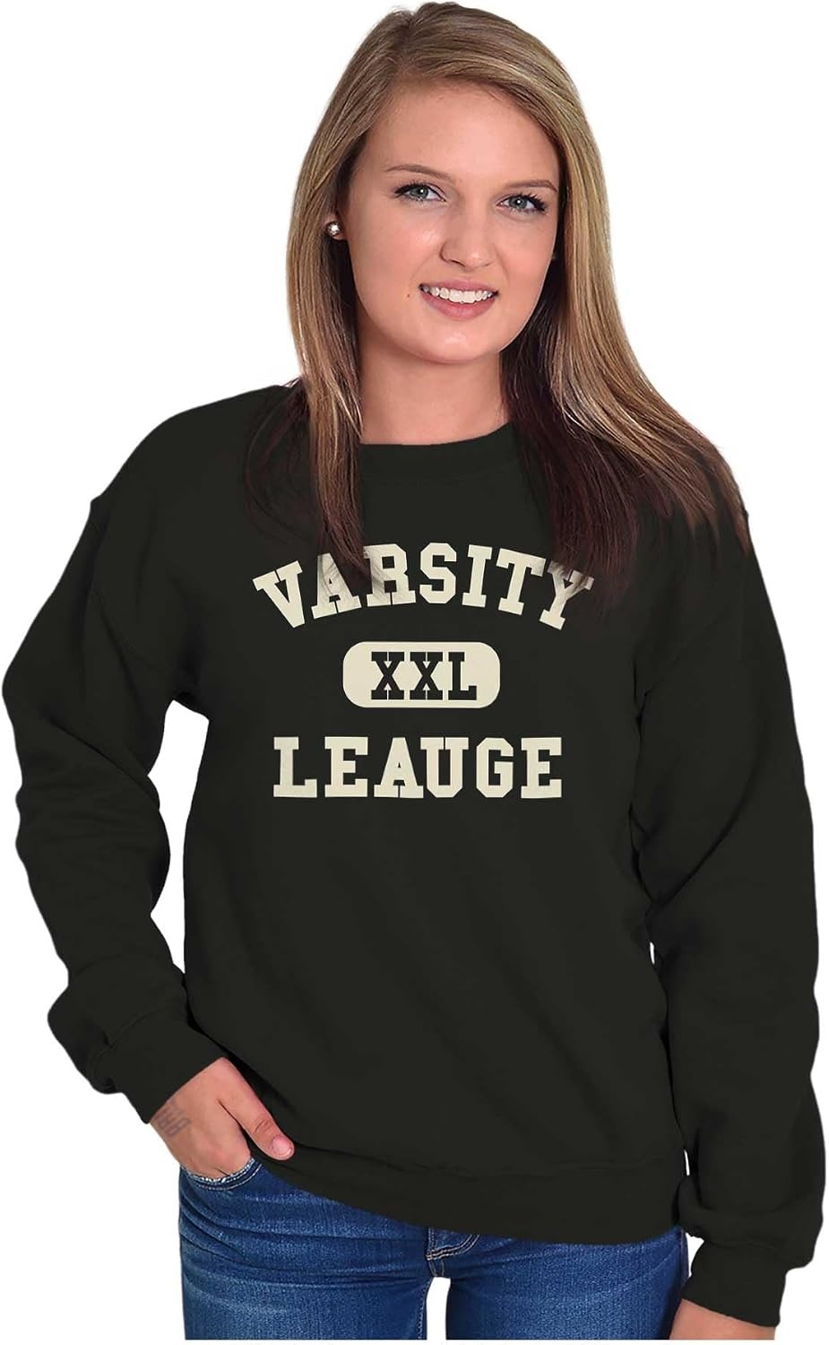 image:imageVarsity League Sports Athlete Fan Sweatshirt for Men or WomenBlack