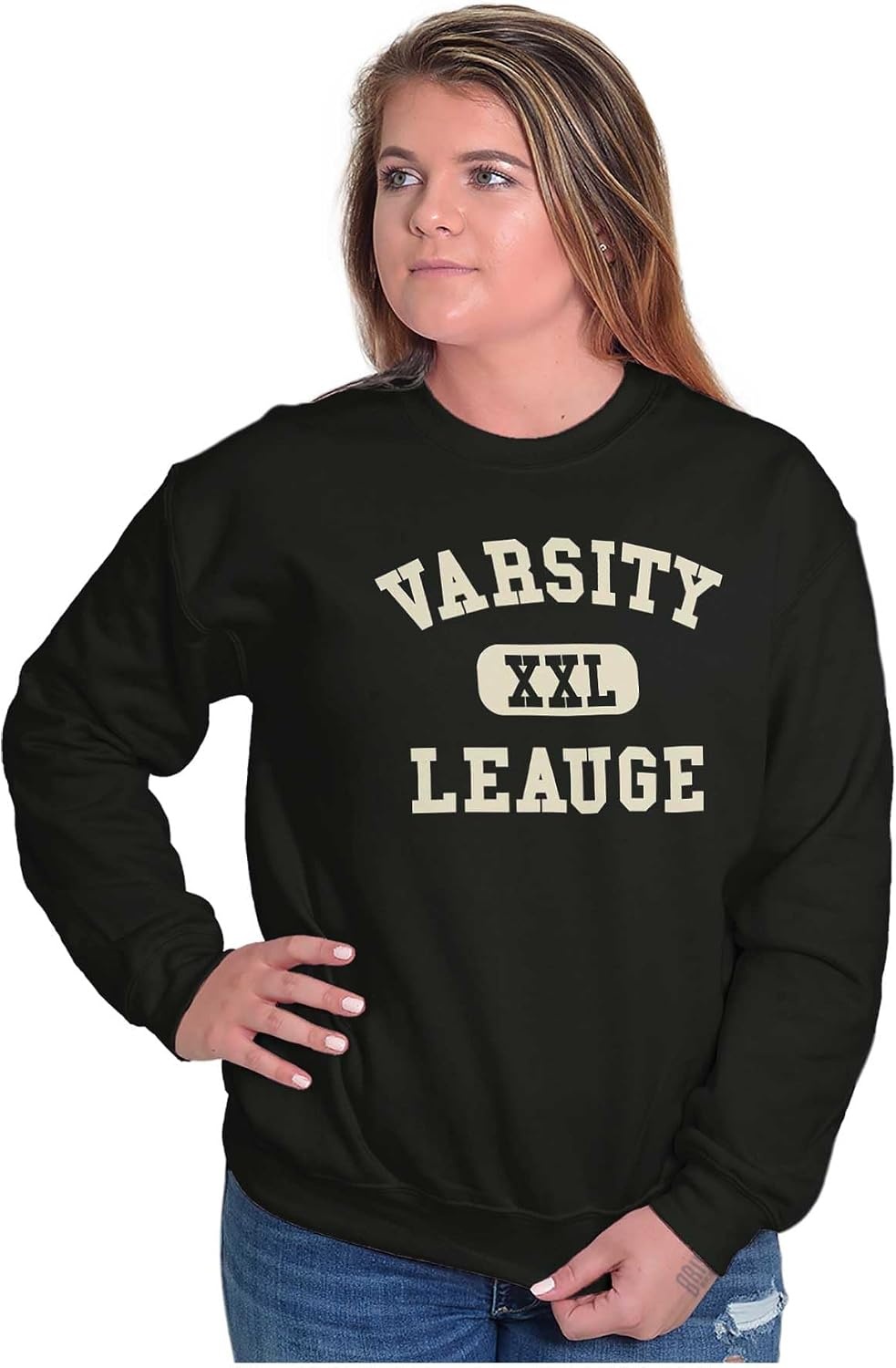 image:imageVarsity League Sports Athlete Fan Sweatshirt for Men or WomenBlack