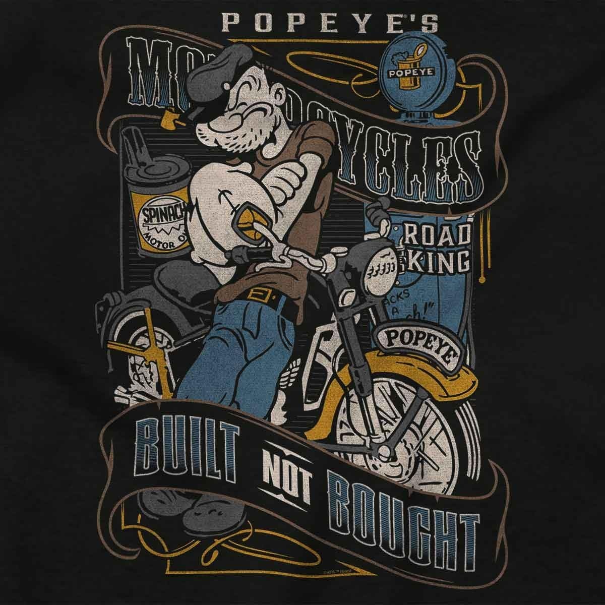 image:imageVintage Popeye Classic Motorcyle Biker Baby Romper Boys or GirlsBlack Built Not Bought