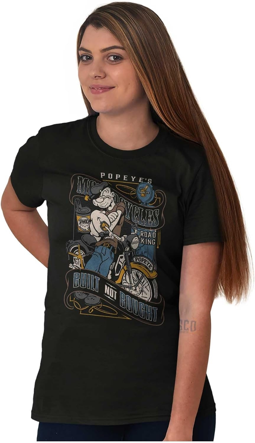 image:imageVintage Popeye Classic Motorcyle Biker Graphic T Shirt Men or WomenBlack Built Not Bought