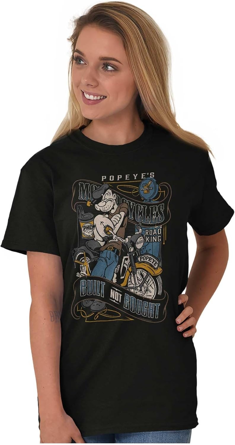 image:imageVintage Popeye Classic Motorcyle Biker Graphic T Shirt Men or WomenBlack Built Not Bought