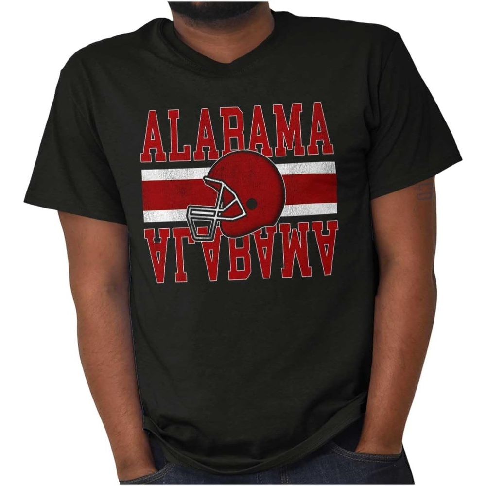 image:imageAlabama Football Helmet AL Sports Fan Graphic T Shirt Men or WomenBlack