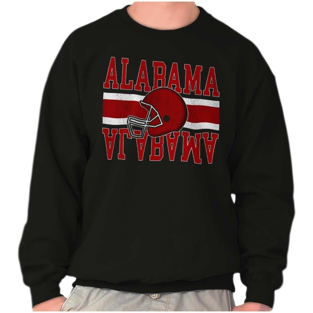 image:imageAlabama Football Helmet AL Sports Fan Sweatshirt for Men or WomenBlack
