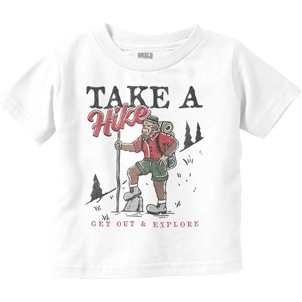 image:imageBigfoot Take A Hike Explore Outdoors Toddler Baby Graphic T ShirtWhite