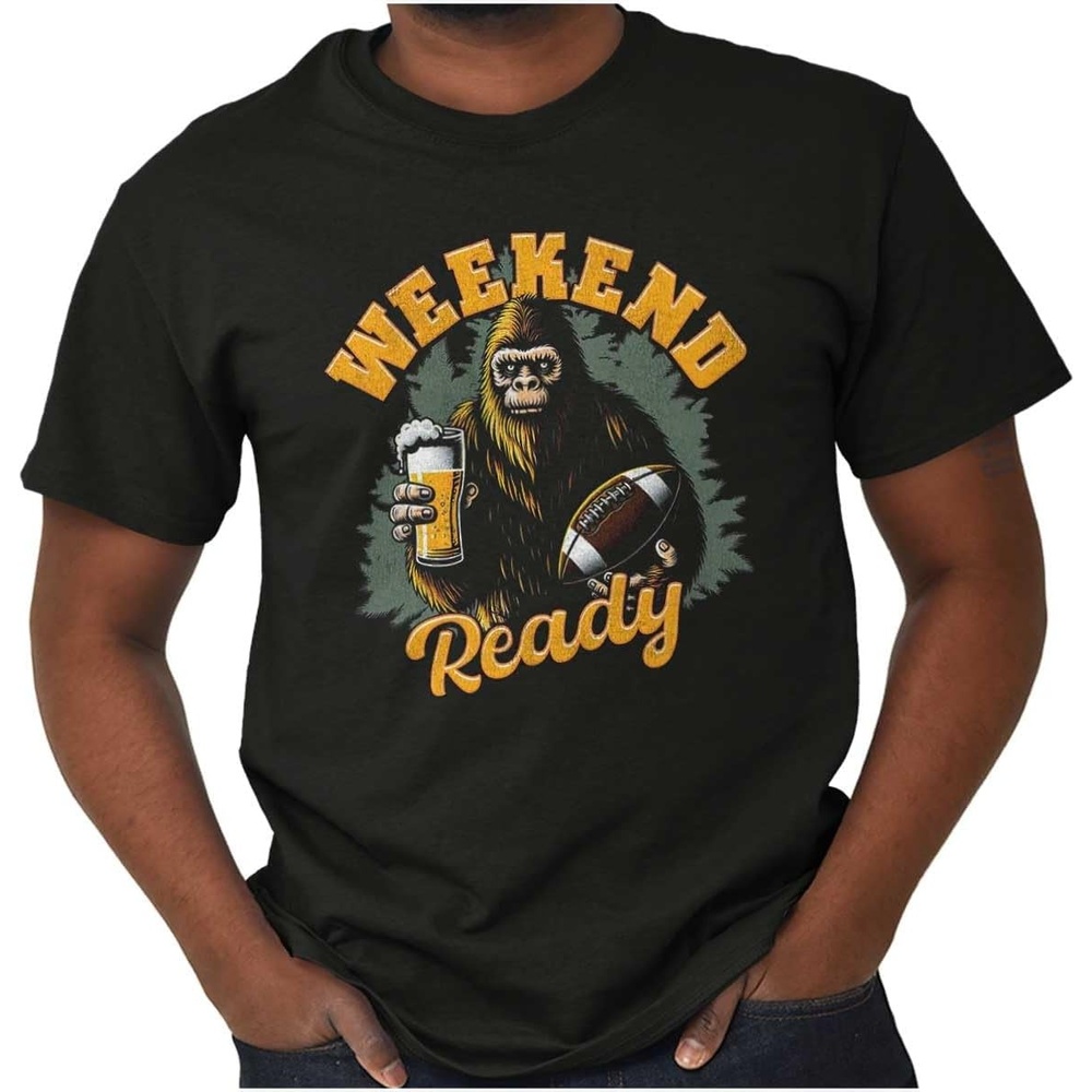 image:imageBrisco Brands Bigfoot Football Weekend Ready Mens Graphic T Shirt TeesBlack