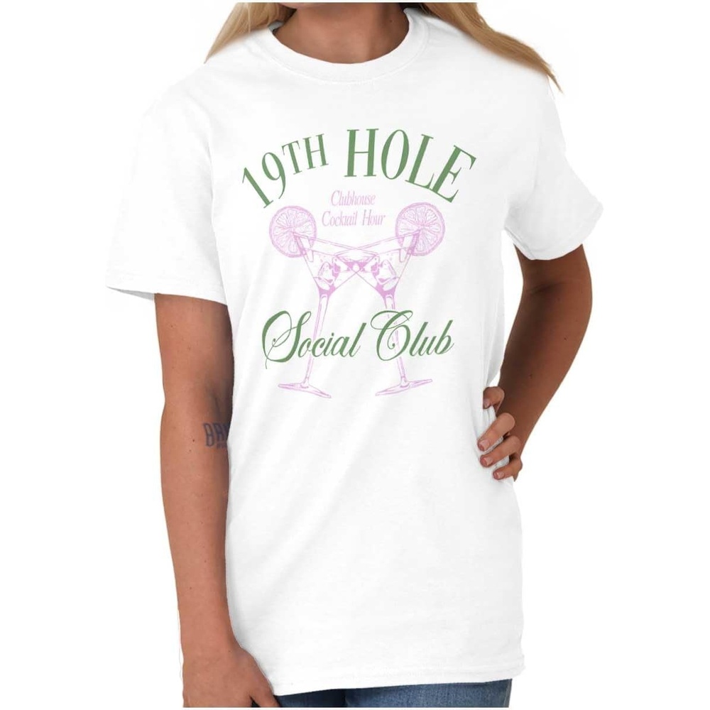 image:imageBrisco Brands Cocktail Hour Martini Social Club Womens Graphic T Shirt TeesWhite