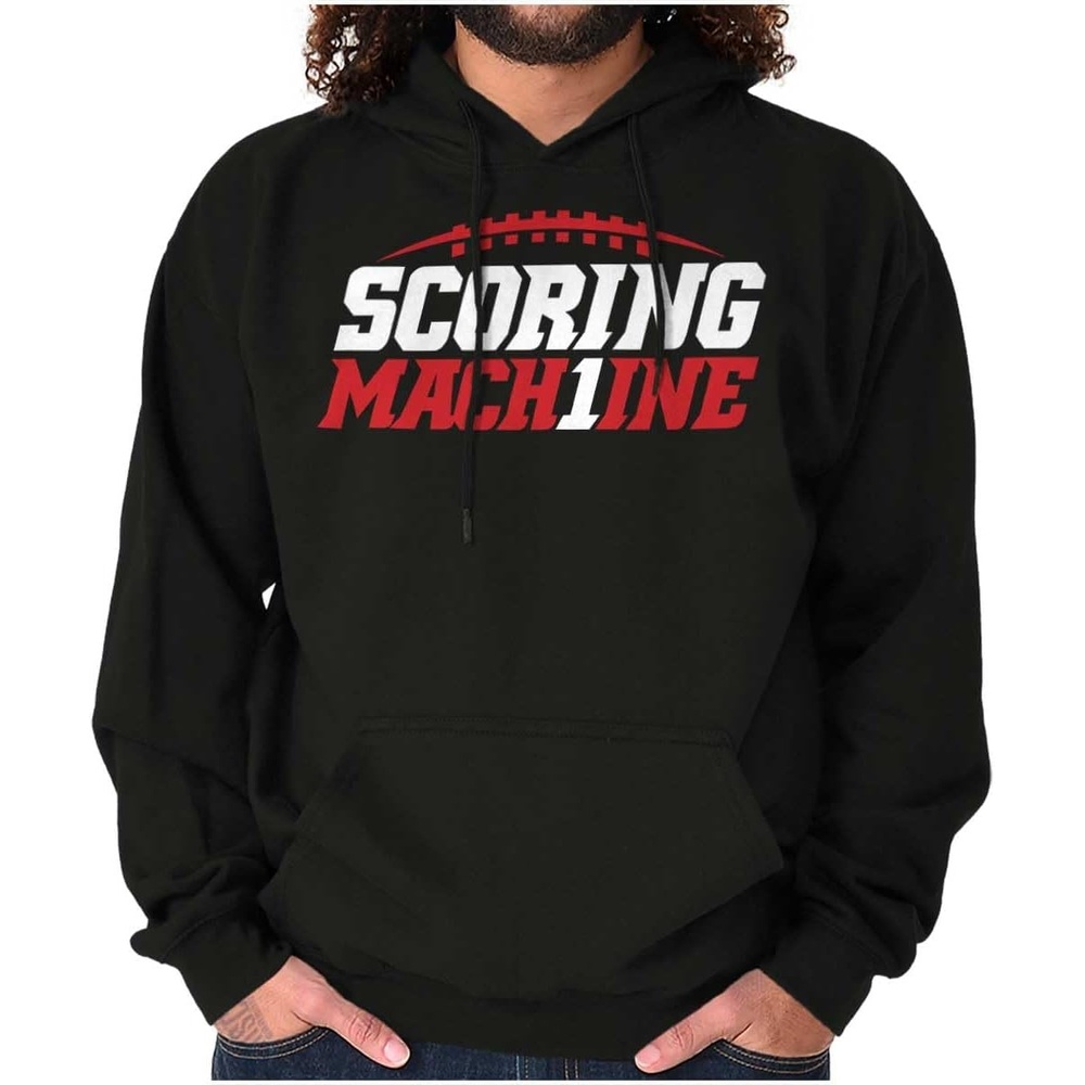 image:imageBrisco Brands Football Num 1 Scoring Machine Hoodie Sweatshirt Women MenBlack