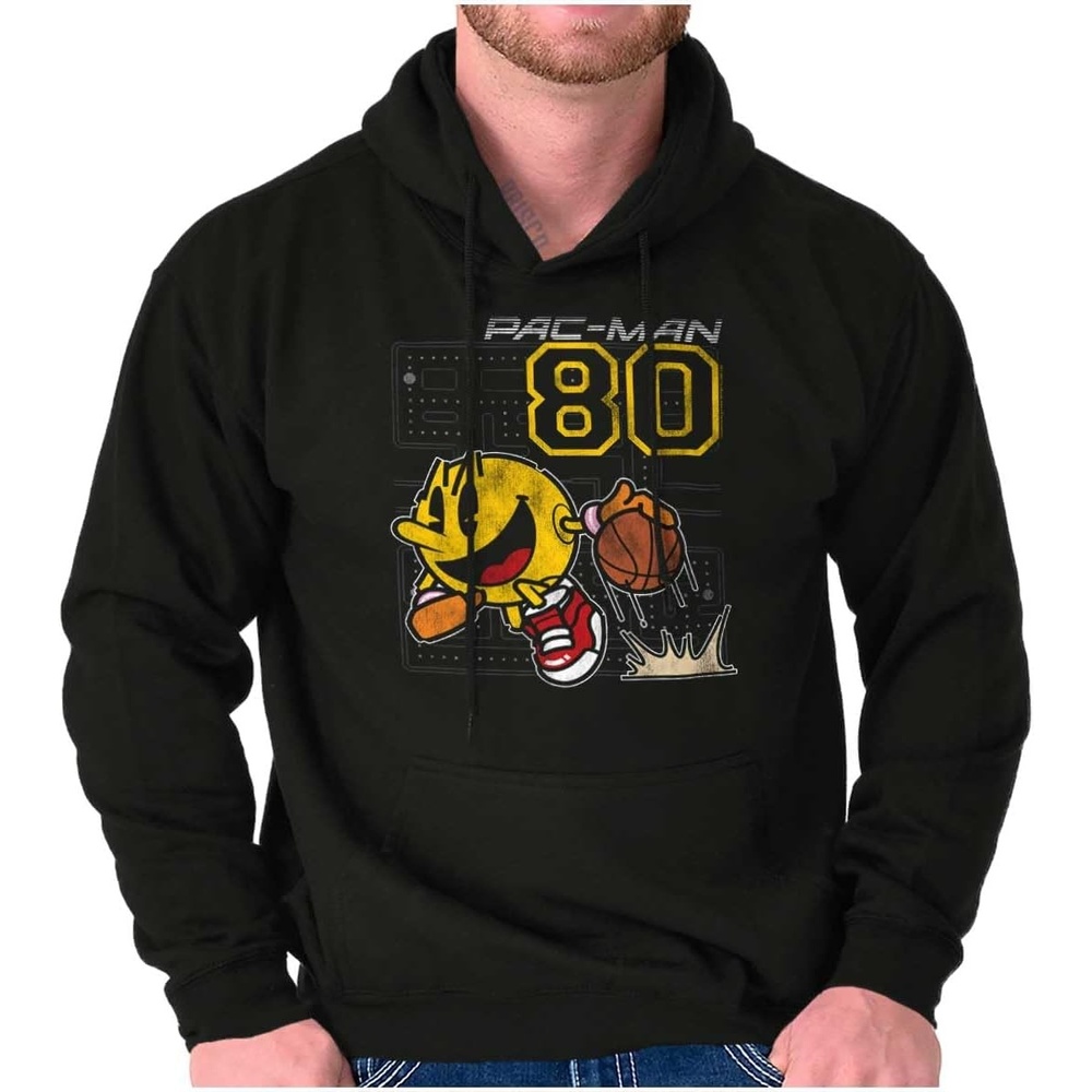 image:imageBrisco Brands Pacman Basketball Player Dribble Hoodie Sweatshirt Women MenBlack