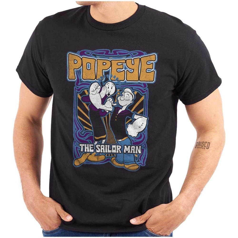image:imageBrisco Brands Popeye The Sailor Man and Olive OYL Graphic T Shirt Men or WomenBlack