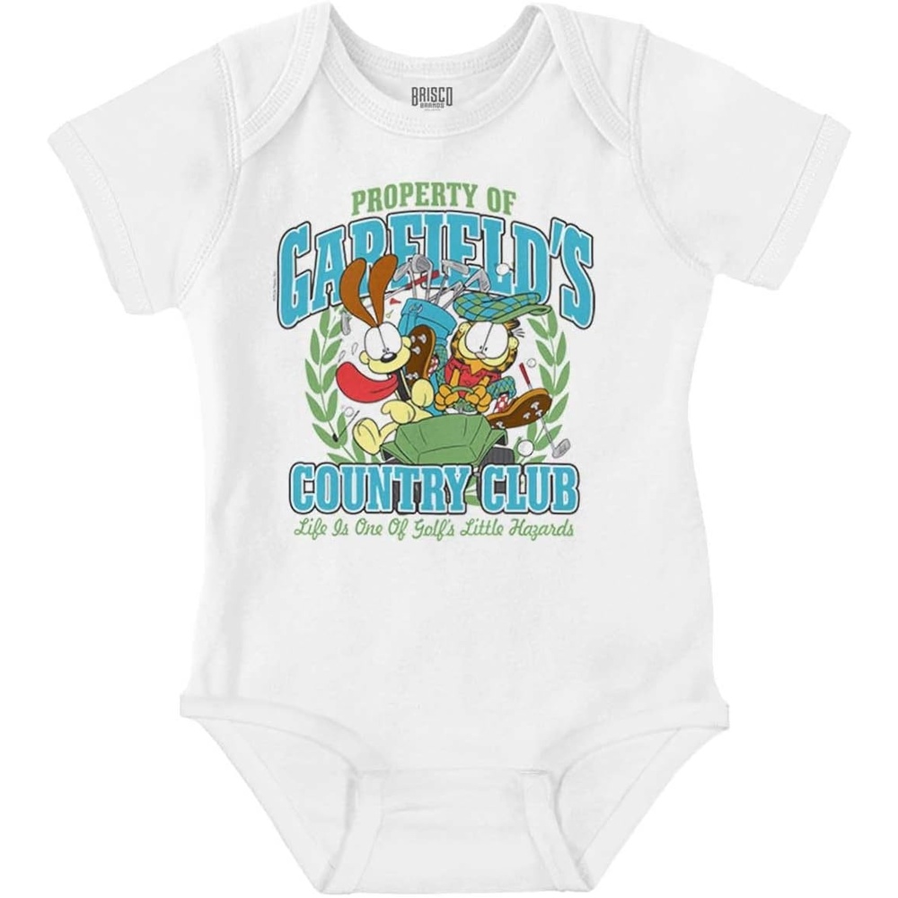 image:imageBrisco Brands Property of Garfields Country Club Baby Romper Boys or GirlsWhite