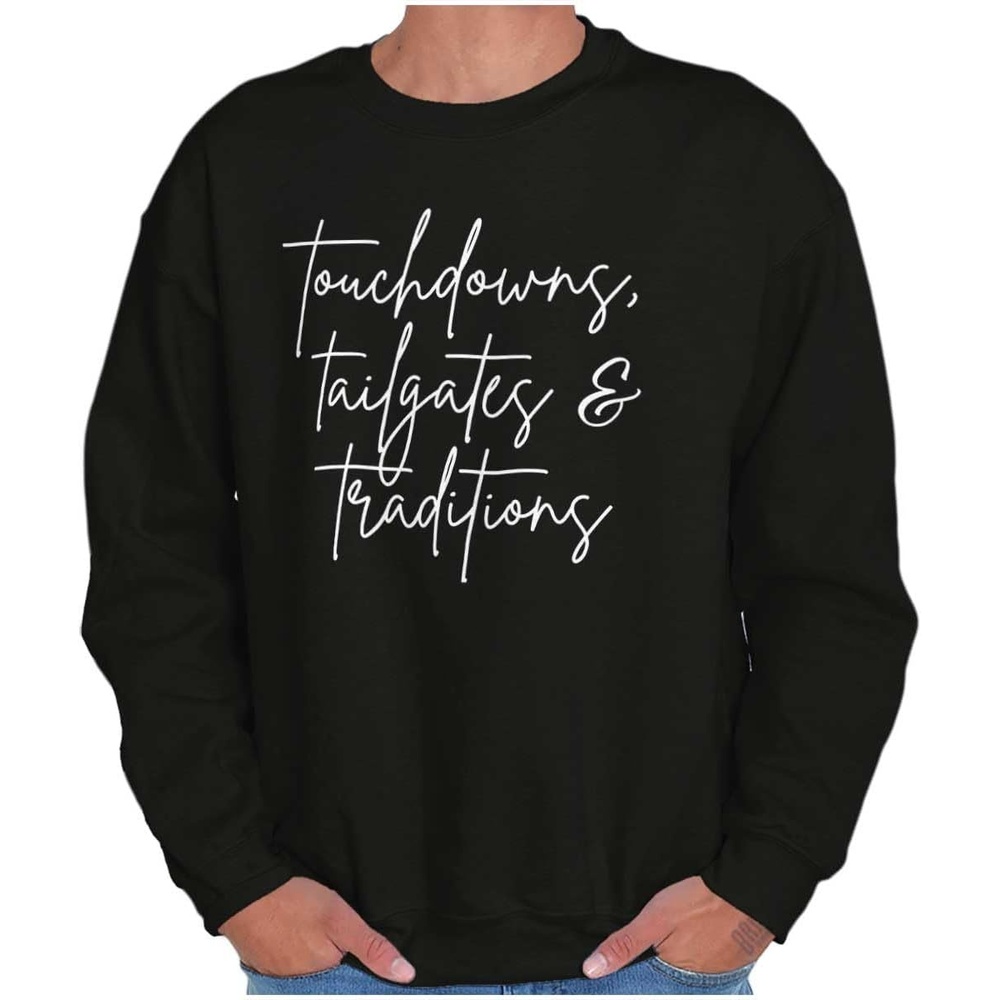 image:imageBrisco Brands Touchdowns Tailgates Traditions Sweatshirt for Men or WomenBlack
