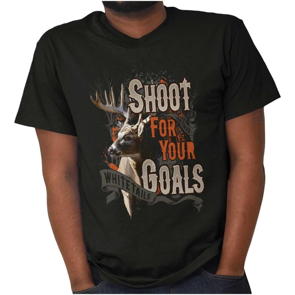 image:imageDeer Hunting Shoot for Your Goals Graphic T Shirt Men or WomenBlack