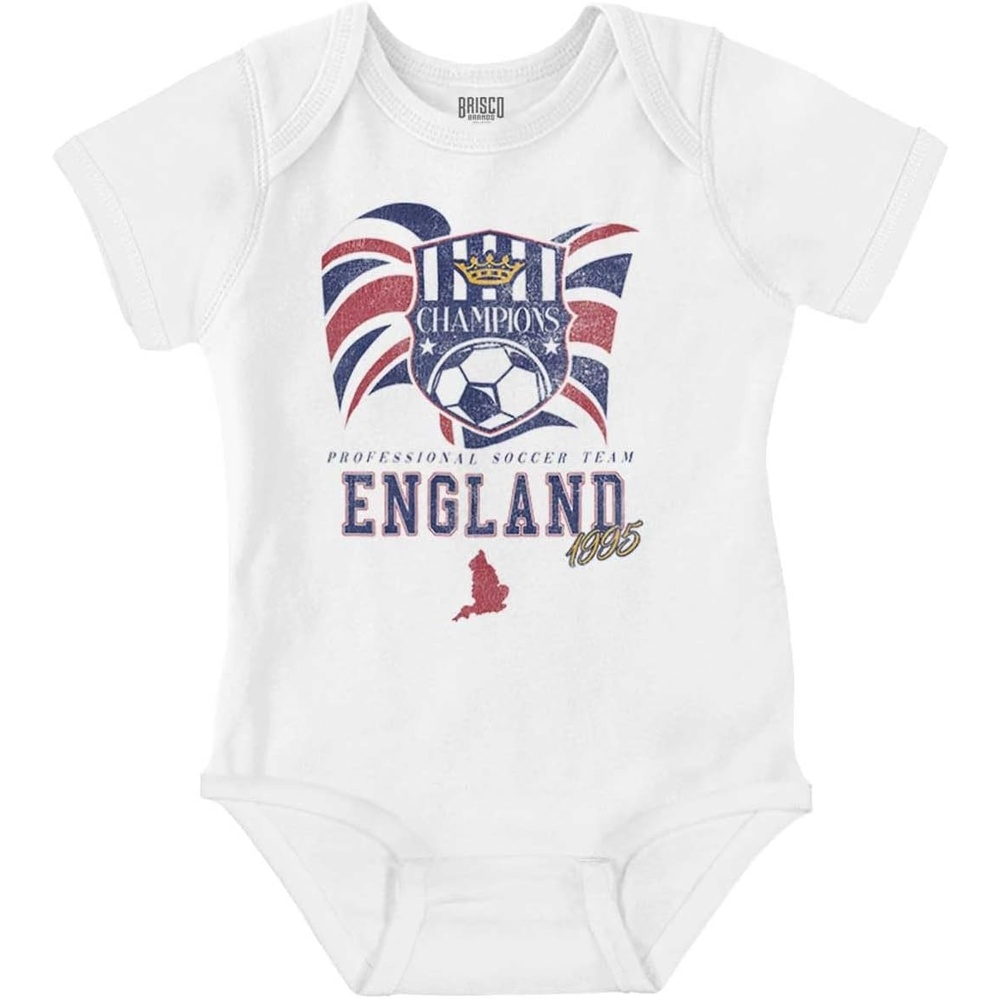 image:imageEngland Professional Soccer Champion Baby Romper Boys or GirlsWhite