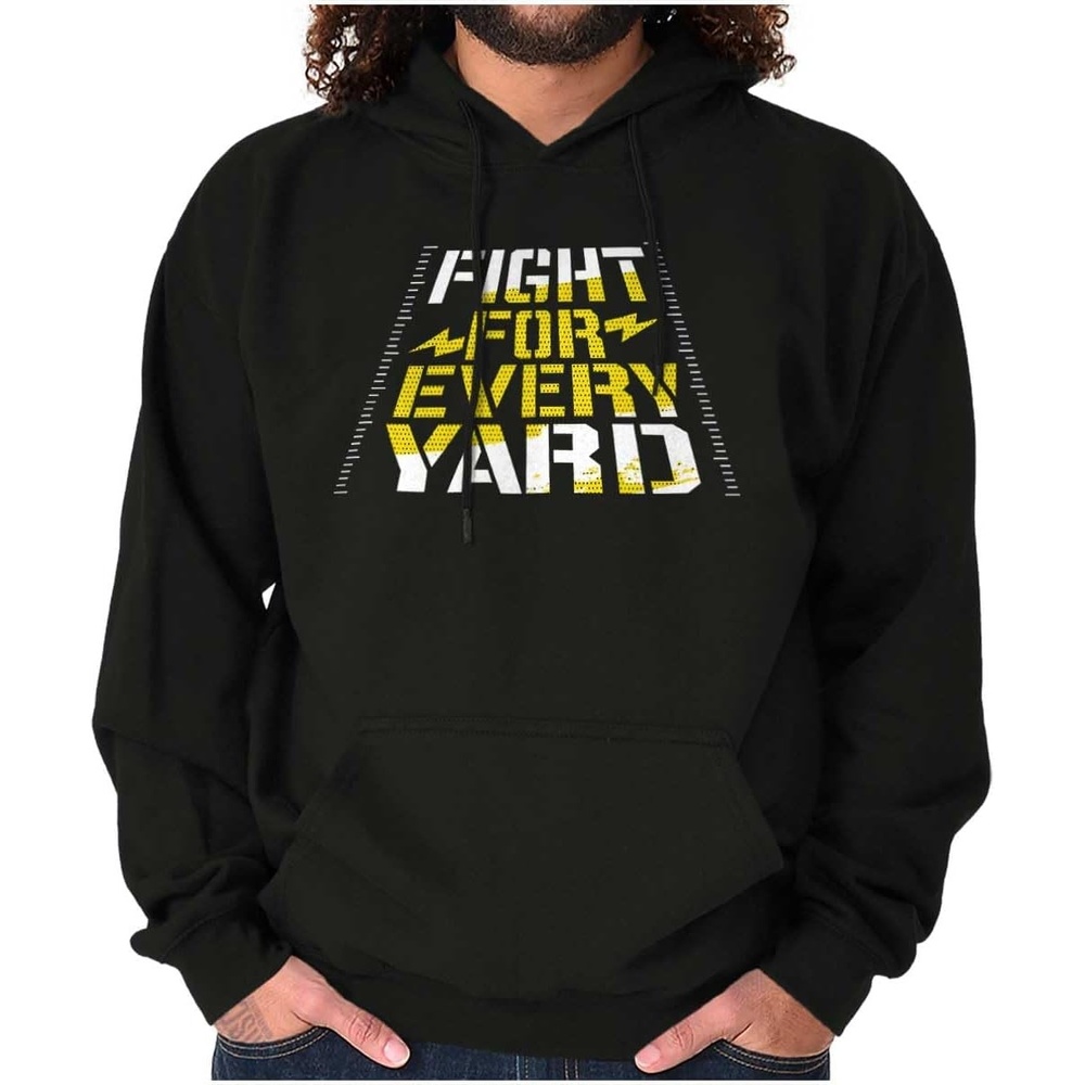 image:imageFootball Fight For Every Yard Line Hoodie Sweatshirt Women MenBlack