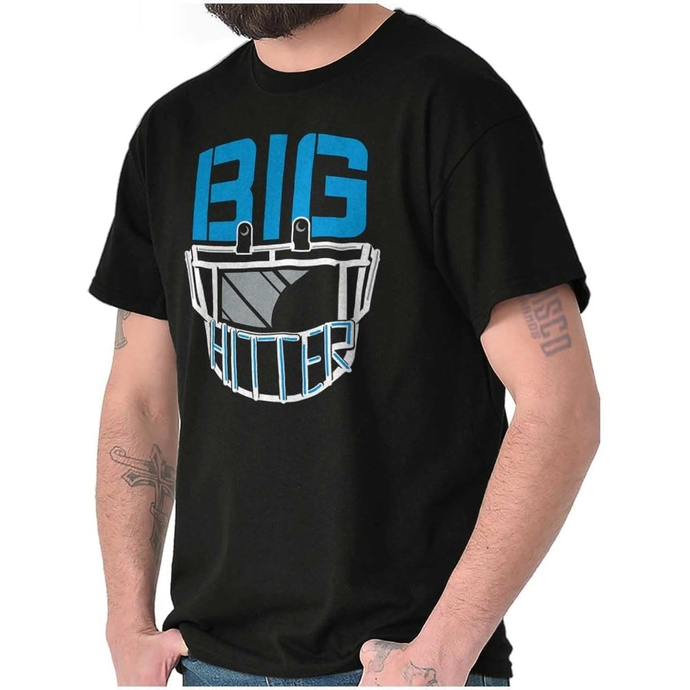 image:imageFootball Helmet Big Hitter Sports Fan Graphic T Shirt Men or WomenBlack