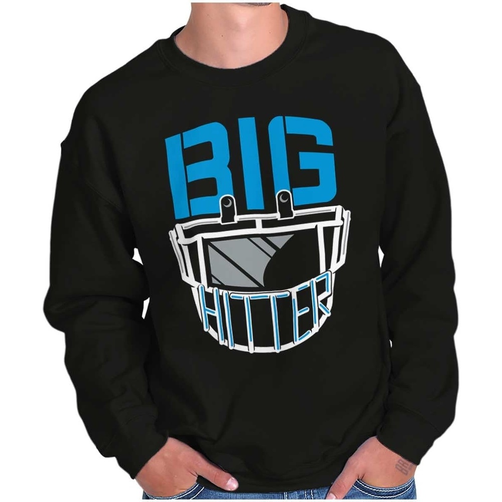 image:imageFootball Helmet Big Hitter Sports Fan Sweatshirt for Men or WomenBlack