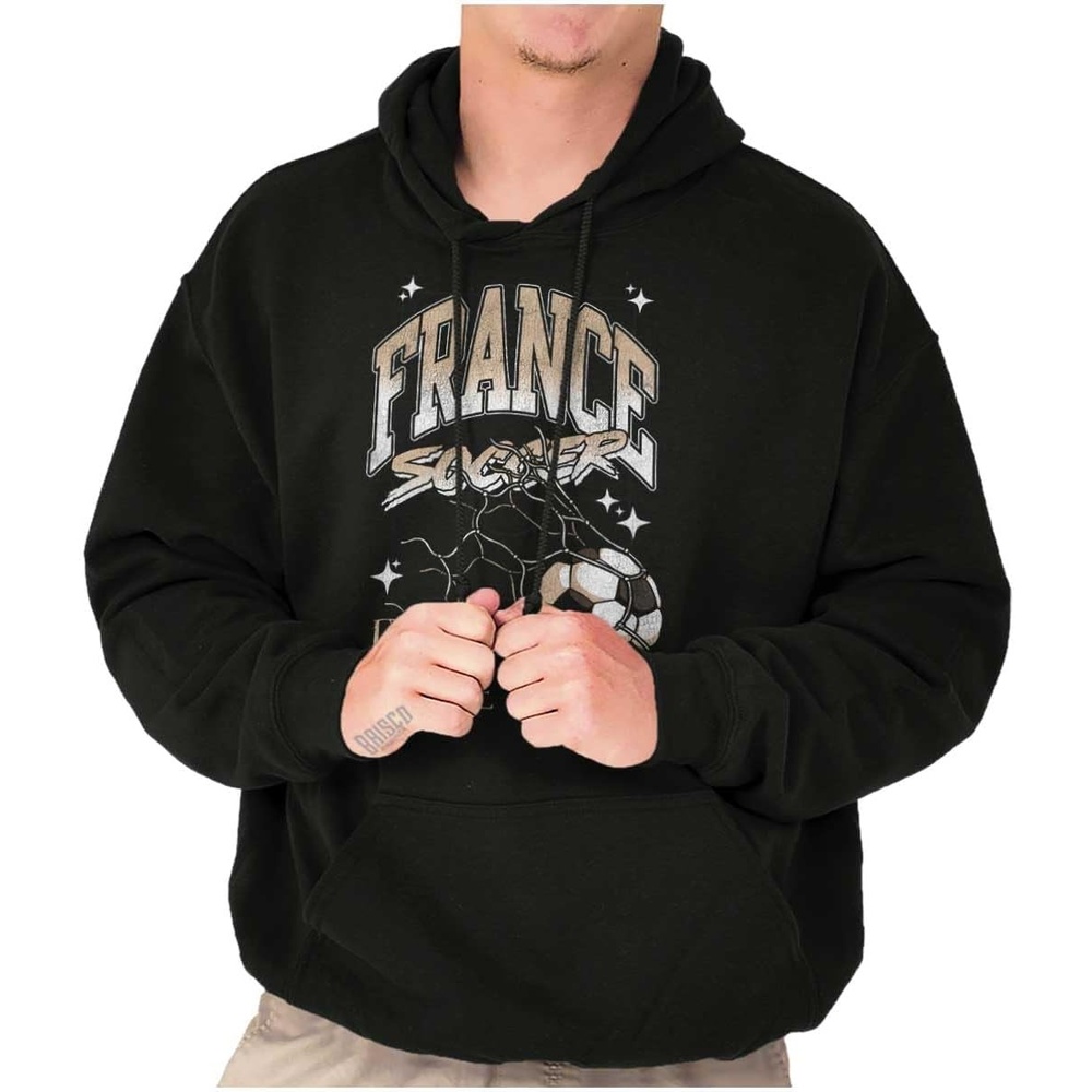 image:imageFrance Futbol League Soccer Goal Hoodie Sweatshirt Women MenBlack