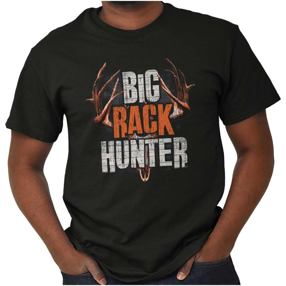 image:imageFunny Big Rack Hunter Humor Joke Mens Graphic T Shirt TeesBlack