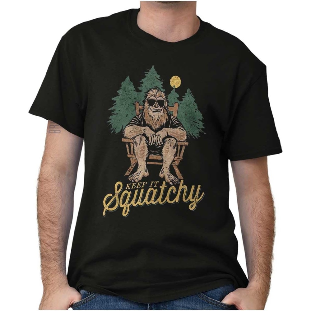 image:imageFunny Bigfoot Keep It Squatchy Graphic T Shirt Men or WomenBlack