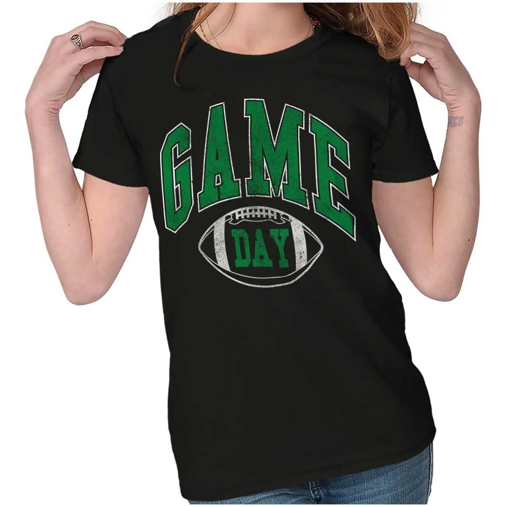 image:imageGame Day Football Tailgate Sports Fan Womens Slim Fit Graphic TeeBlack