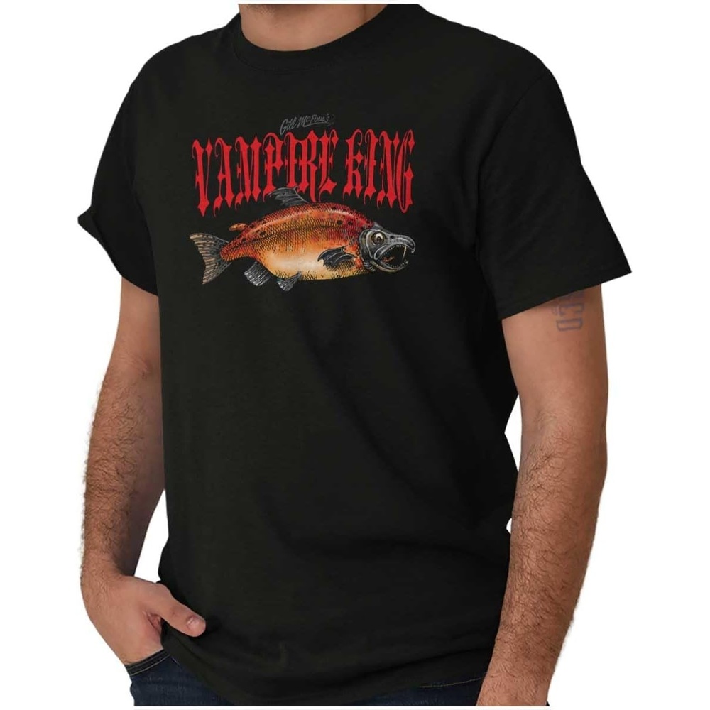 image:imageGill McFinns Vampire King Fish Graphic T Shirt Men or WomenBlack