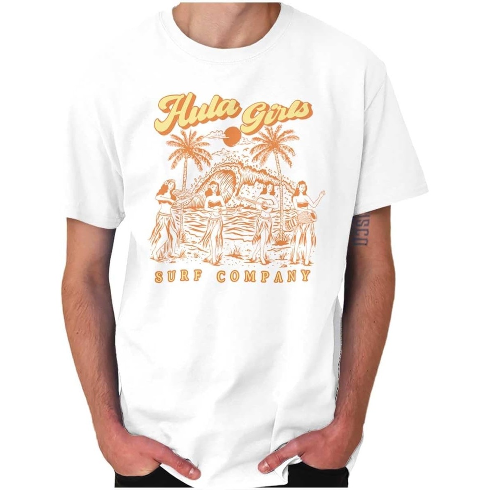 image:imageHawaii Hula Girls Surf Company Graphic T Shirt Men or WomenWhite