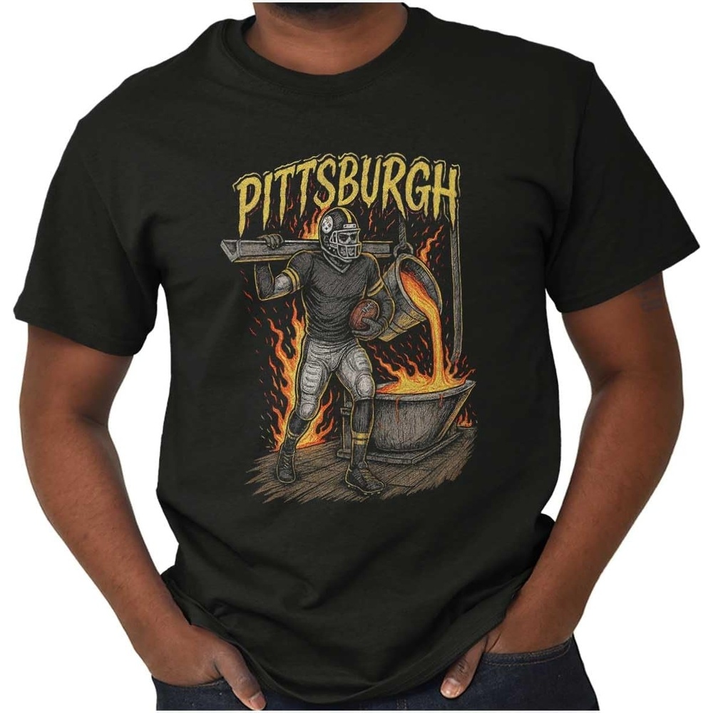 image:imageHome Team Skeleton Football Player Graphic T Shirt Men or WomenBlack Pittsburgh
