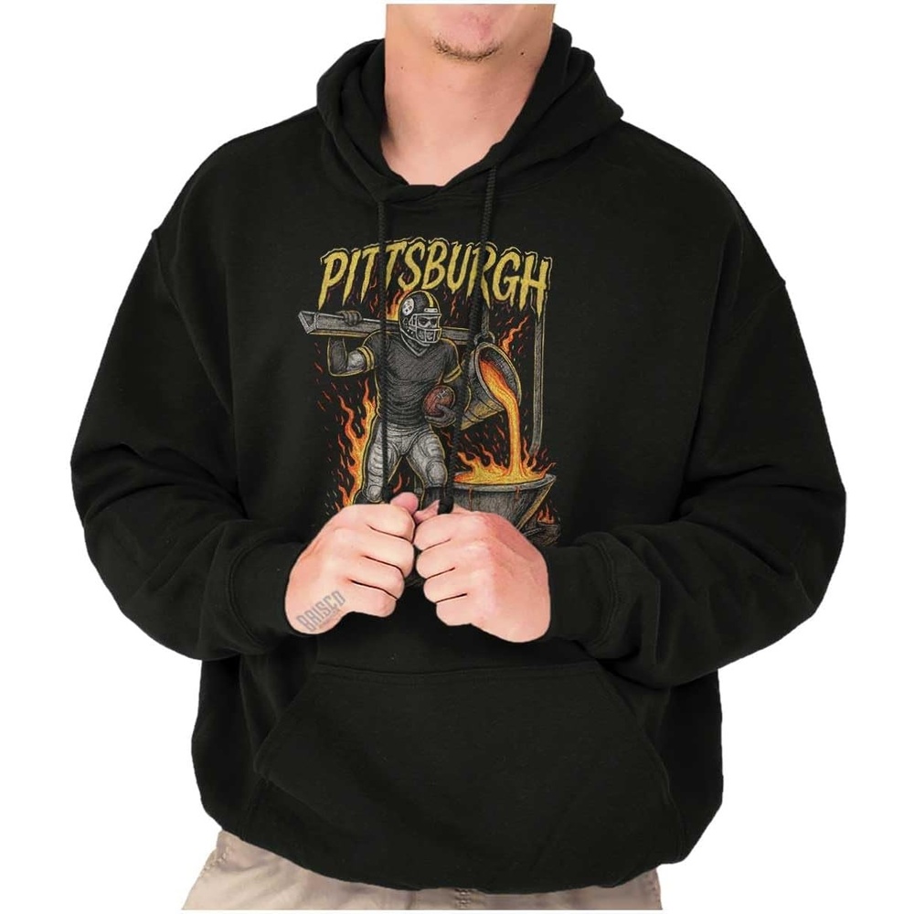 image:imageHome Team Skeleton Football Player Hoodie Sweatshirt Women MenBlack Pittsburgh