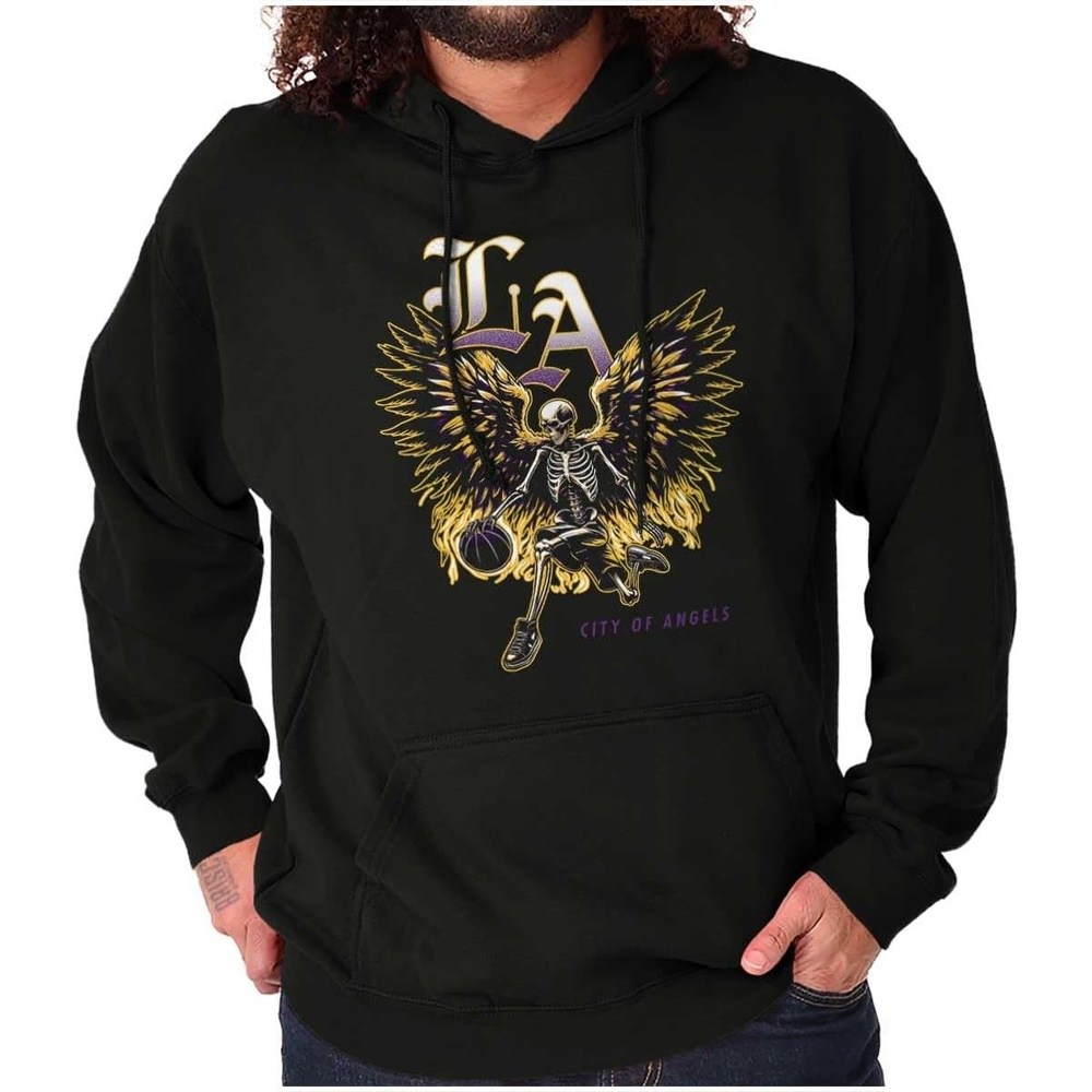 image:imageLos Angeles Skeleton Basketball Player Hoodie Sweatshirt Women MenBlack  La Dribble