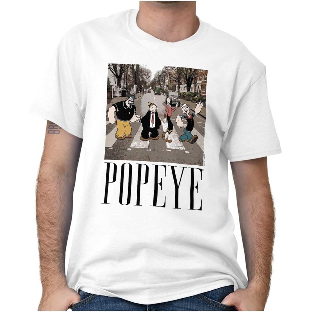 image:imagePopeye Crosswalk Music Album Cover Graphic T Shirt Men or WomenWhite
