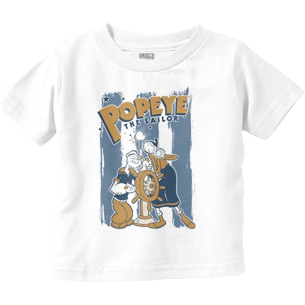 image:imagePopeye The Sailor Man Loves Olive OYL Toddler Baby Graphic T ShirtWhite