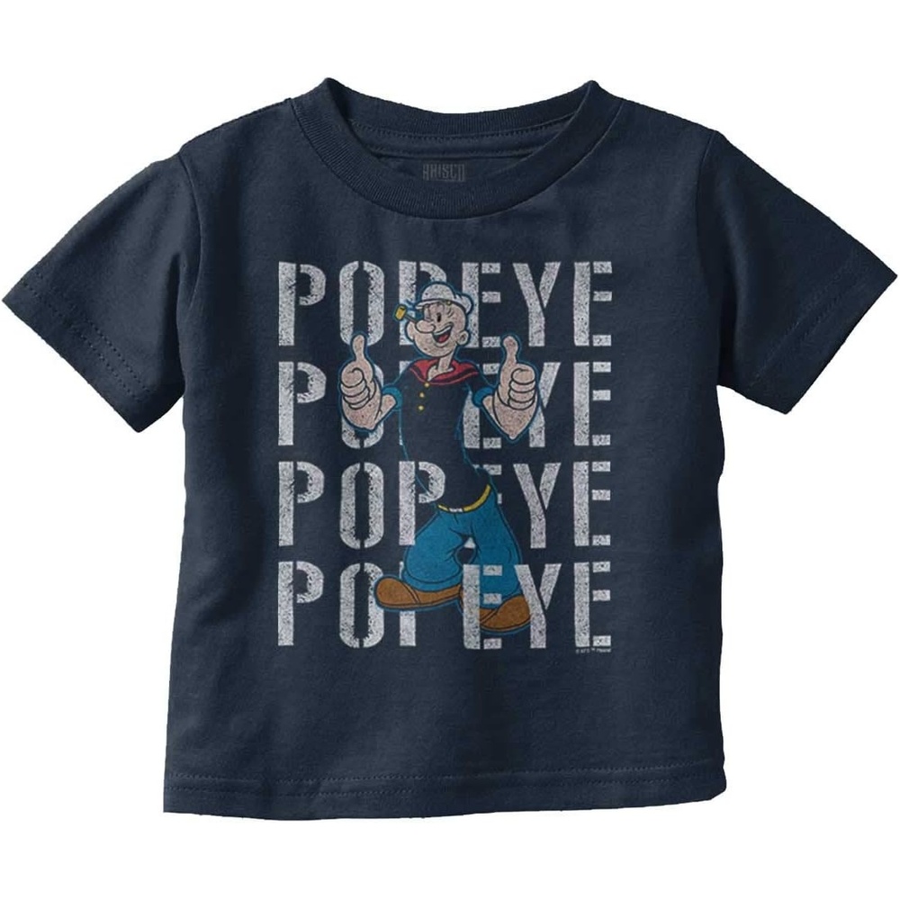 image:imagePopeye The Sailor Man On Repeat Retro Toddler Boy Girl T ShirtNavy