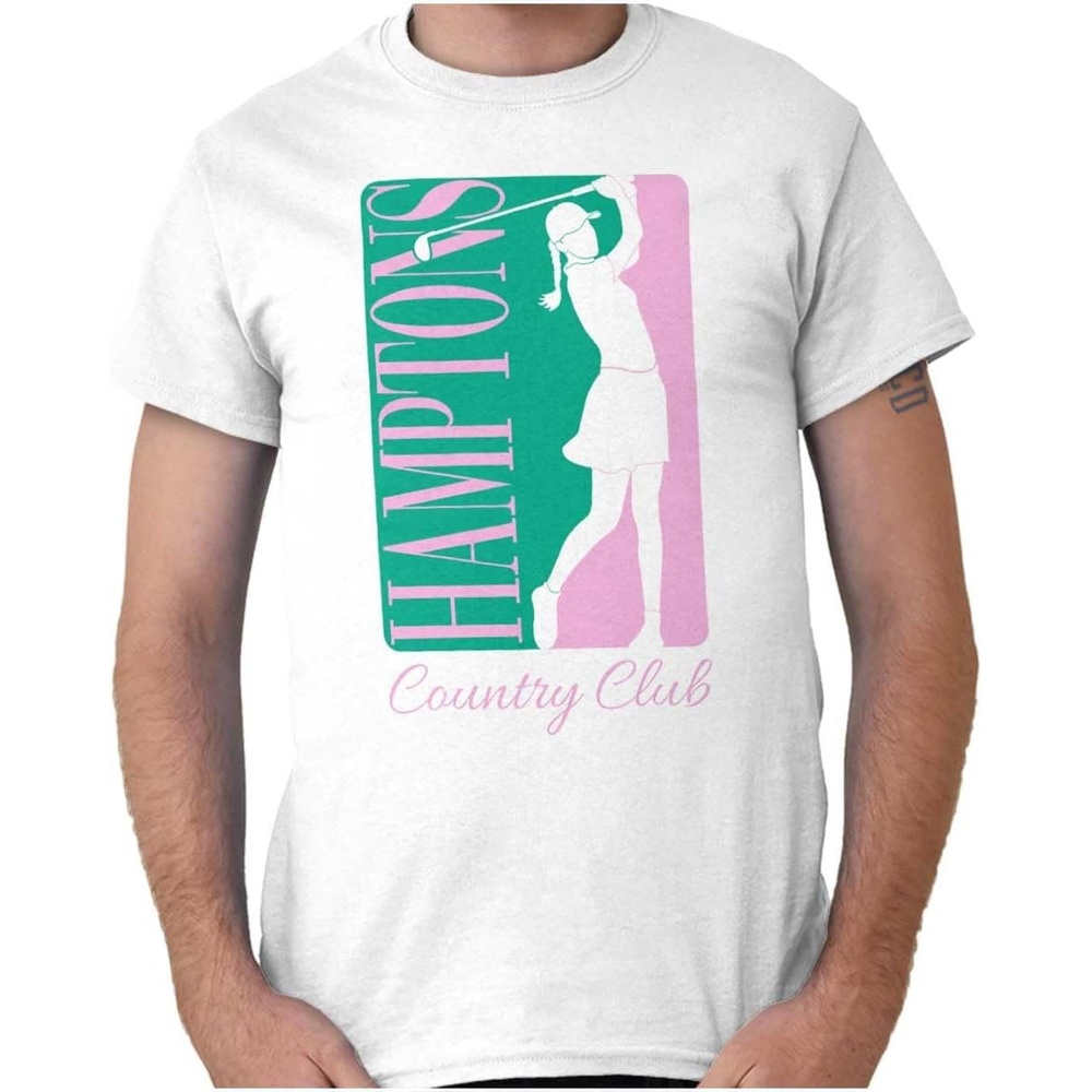 image:imagePreppy Hamptons Country Golf Club Graphic T Shirt Men or WomenWhite