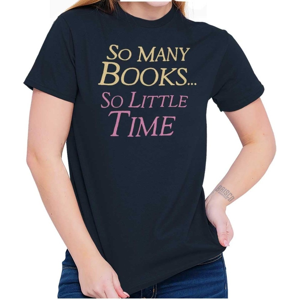 image:imageSo Many Books So Little Time Reader Womens Graphic T Shirt TeesNavy