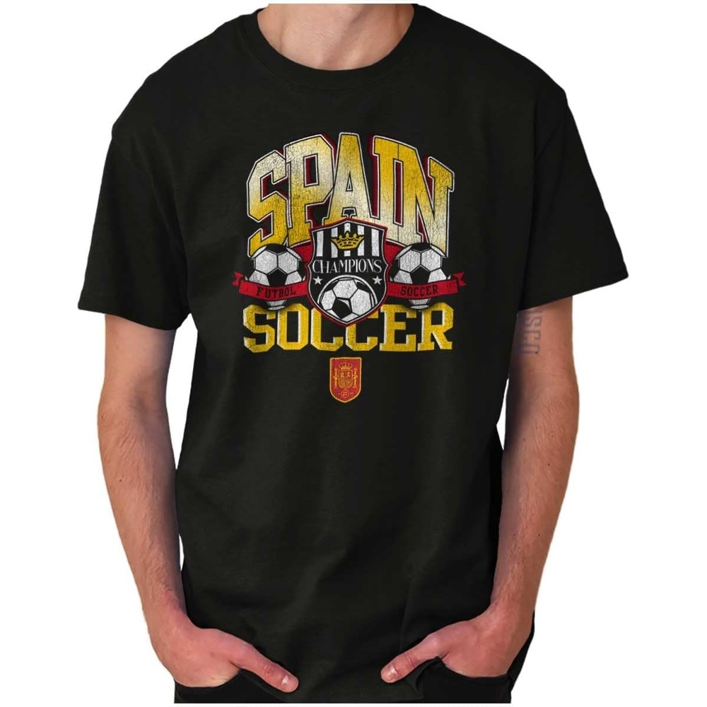 image:imageSpain Soccer Champion Futbol Team Graphic T Shirt Men or WomenBlack