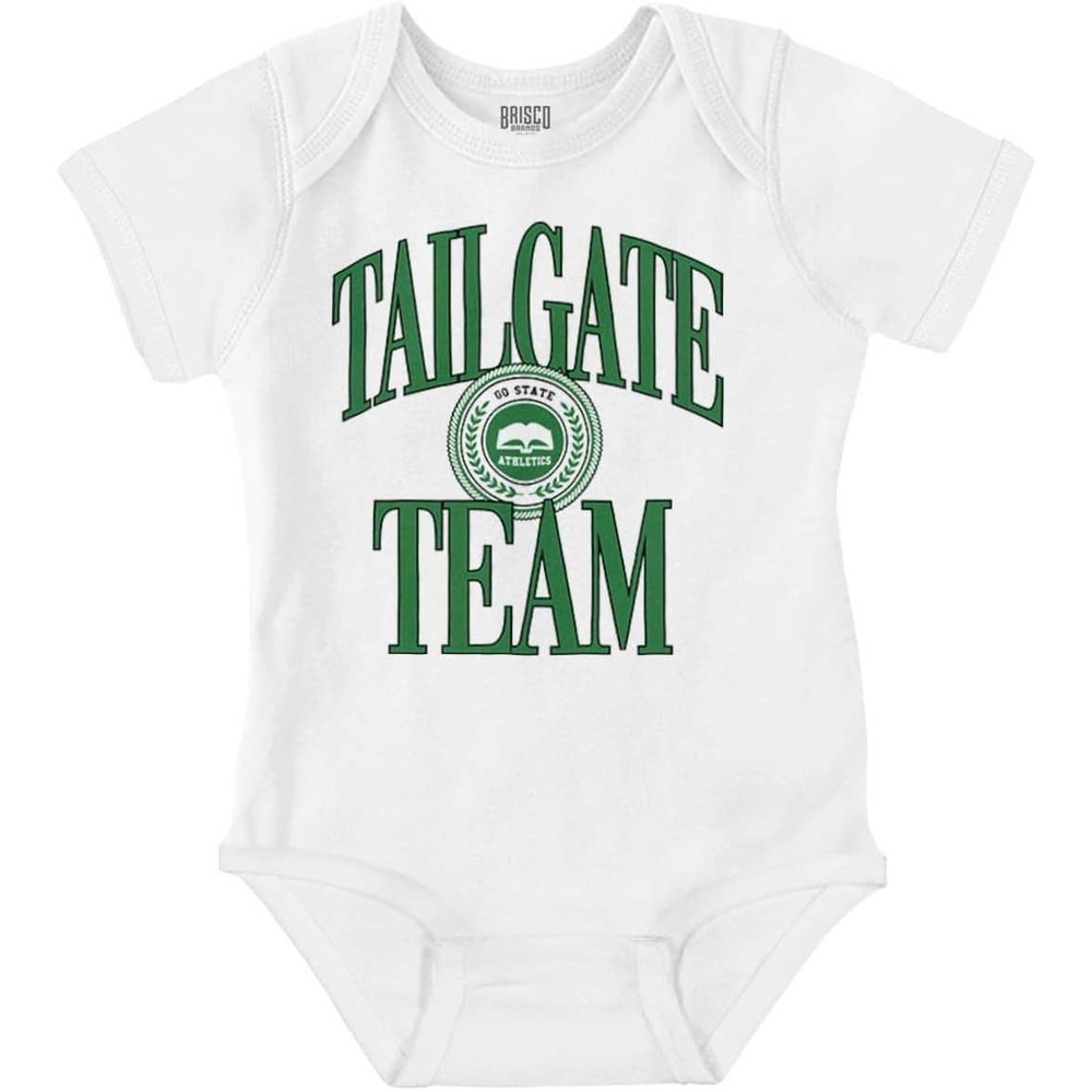 image:imageTailgate Team State Athletics Sports Baby Romper Boys or GirlsWhite