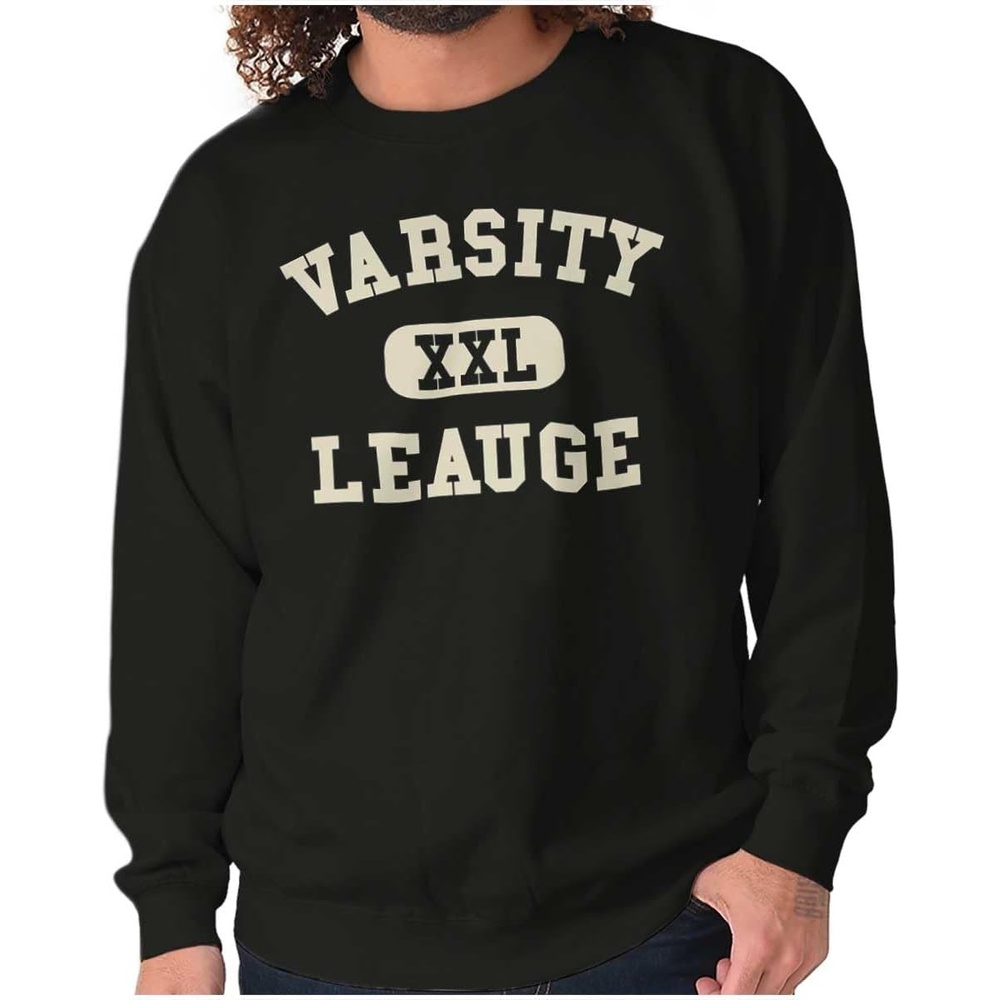 image:imageVarsity League Sports Athlete Fan Sweatshirt for Men or WomenBlack