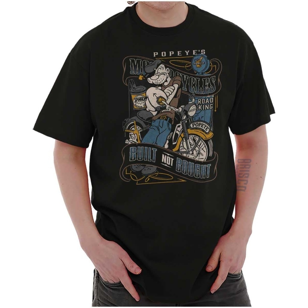 image:imageVintage Popeye Classic Motorcyle Biker Graphic T Shirt Men or WomenBlack Built Not Bought