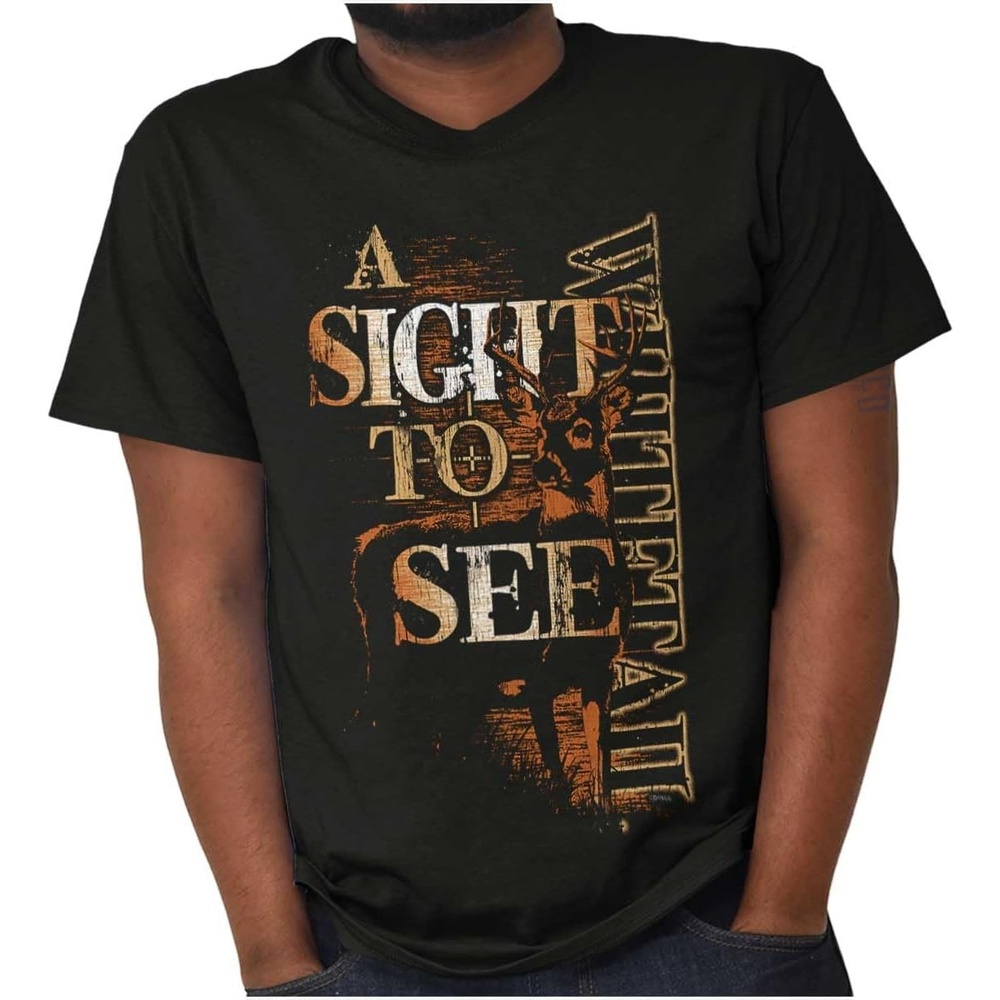 image:imageWhitetail Deer Hunter A Sight to See Graphic T Shirt Men or WomenBlack