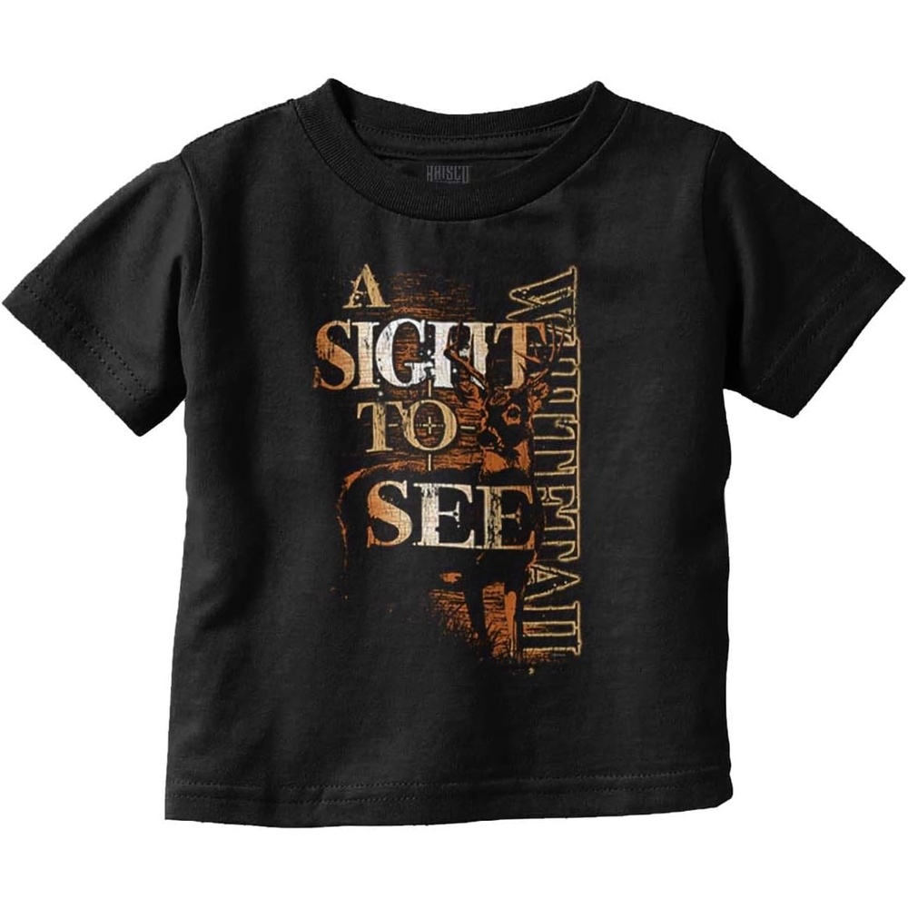 image:imageWhitetail Deer Hunter A Sight to See Toddler Baby Graphic T ShirtBlack