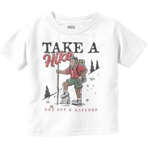 Bigfoot Take A Hike Explore Outdoors Toddler Baby Graphic T Shirt(White)