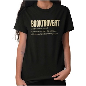 Booktrovert Dictionary Definition Graphic T Shirt Men or Women(Black)
