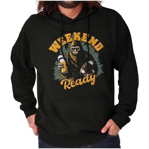 Brisco Brands Bigfoot Football Weekend Ready Hoodie Hooded Sweatshirt Men(Black)