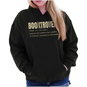 Brisco Brands Booktrovert Dictionary Definition Hoodie Sweatshirt Women Men(Black)