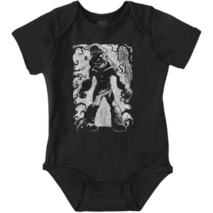 Brisco Brands Popeye Gothic Halloween Zombie Baby Romper Boys or Girls(Black)