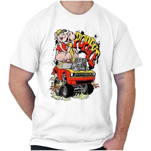Brisco Brands Popeye Olive OYL Monster Truck Graphic T Shirt Men or Women(White)