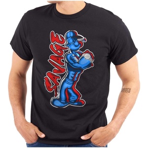 Brisco Brands Urban Popeye Drip Savage Cartoon Graphic T Shirt Men or Women(Black)